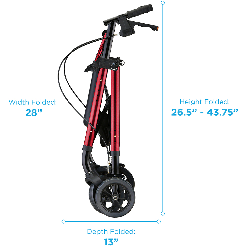 STAR HD ROLLATOR RED